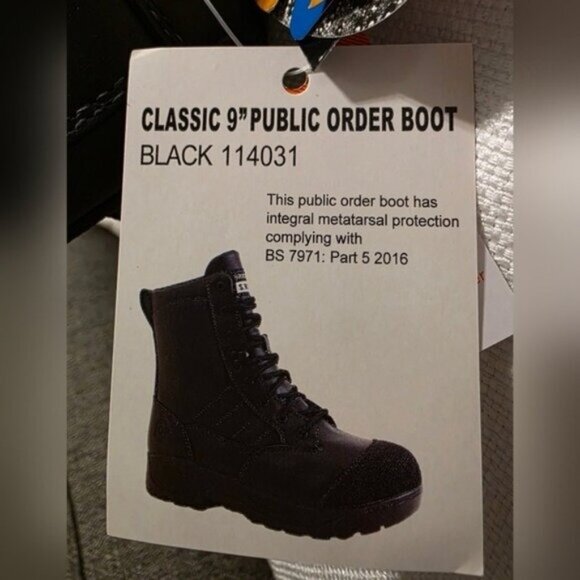 Original S.W.A.T. Classic 9" Tactical Boots Black Size 5 Waterproof Safety Toe - Picture 14 of 16